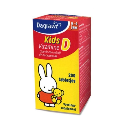 Foto van Dagravit vitamine d tablet kids 200st via drogist