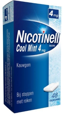 Foto van Nicotinell nicotine kauwgom mint 4mg 48st via drogist
