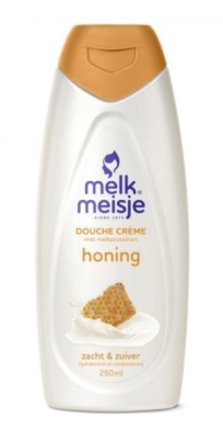 Foto van Melkmeisje melkmeisje douche crème honing 250ml via drogist