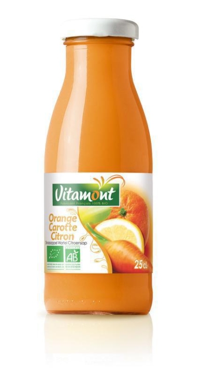 Foto van Vitamont sinaas-wortel citroen cocktail mini bio 250ml via drogist