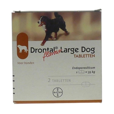 Foto van Drontal large dog flavour ontworming 2st via drogist