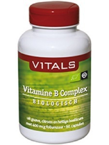 Foto van Vitals vitamine b complex bio 60cap via drogist