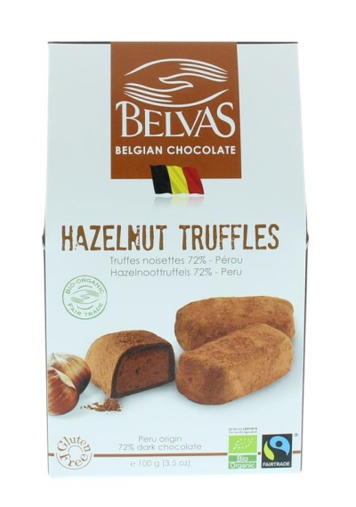 Belvas praline hazelnoot truffels 100g  drogist