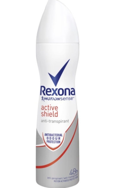 Foto van Rexona deospray active shield 150ml via drogist