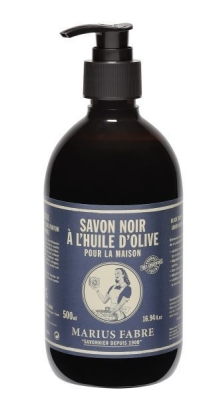 Foto van Savon noir zwarte zeep met pomp 500ml via drogist