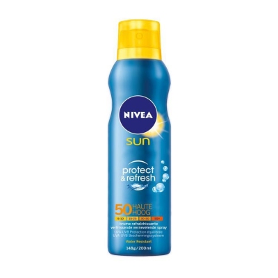 Nivea zonnebrand spray protect & refresh spf 50+ 200ml  drogist