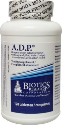 Foto van Biotics adp oregano emulsie time released 120tab via drogist