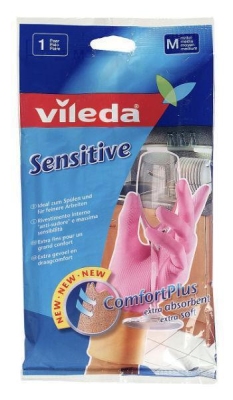 Foto van Vileda handschoen sensitive m 1paar via drogist