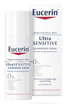 Foto van Eucerin hypersensitive kalmerende creme lichte textuur 50ml via drogist