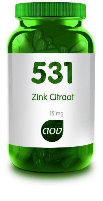 Aov 531 zink citraat 15 mg 60cp  drogist