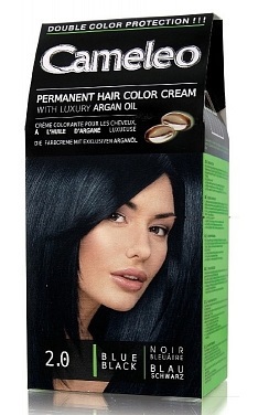 Cameleo haarkleuring permanente creme kleuring blauw zwart 0.2 1 stuk  drogist