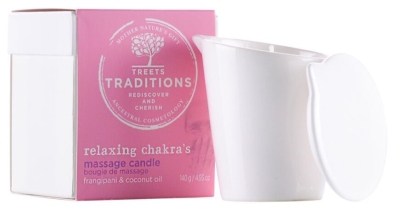 Foto van Treets relaxing chakra´s massage candle 140g via drogist