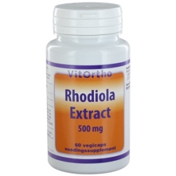 Foto van Vitortho rhodiola extract 500 mg 60vcap via drogist