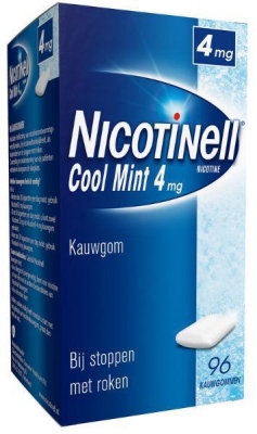 Foto van Nicotinell nicotine kauwgom cool mint 4mg 96st via drogist