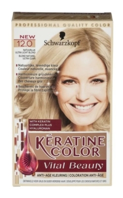 Foto van Schwarzkopf keratine color 12.0 ultra licht blond 1st via drogist