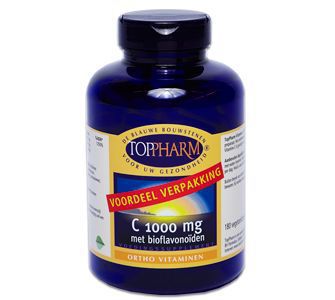Foto van Toppharm vitamine c1000 mg 180tb via drogist