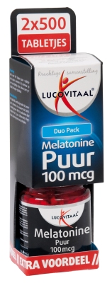 Foto van Lucovitaal melatonine 100mcg duo 2x500 tabletten via drogist