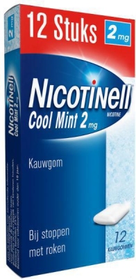 Foto van Nicotinell nicotine kauwgom coolmint 2mg 12st via drogist