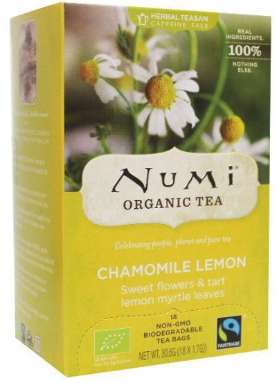 Foto van Numi kruidenthee chamomile lemon 18bt via drogist