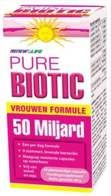 Foto van Renewlife pure biotic vrouwenformule 50 miljard 30cp via drogist