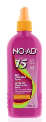 Foto van No-ad zonnebrand spray dry spf 15 250ml via drogist