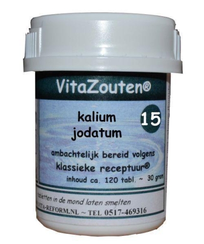 Foto van Vita reform van der snoek kalium jodatum vitazout nr. 15 120tab via drogist