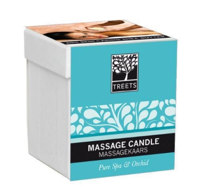 Treets massage candle pure spa & orchid 140g  drogist