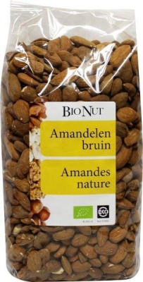 Foto van Bionut bionut amandelen bruin 1kg via drogist
