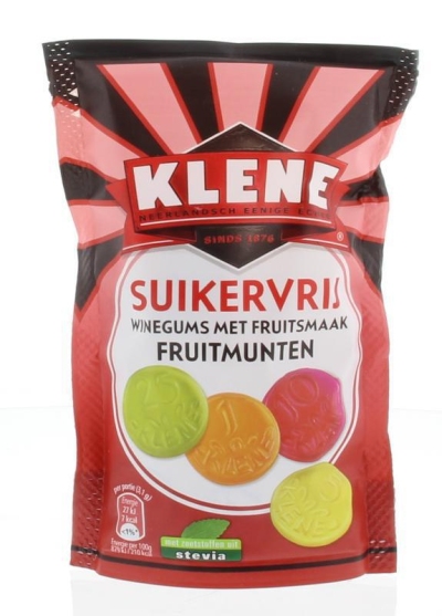 Foto van Klene fruitmunten suikervrij 12 x 105gr via drogist