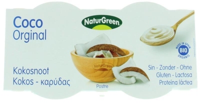 Foto van Naturgreen kokos dessert 125 gram 6 x 2x125g via drogist