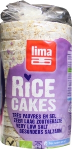 Lima rijstwafels laag zoutgehalte 100g  drogist