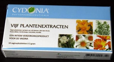 Foto van Cydonia vijf plantenextracten vaginaalzetpillen 10 st via drogist
