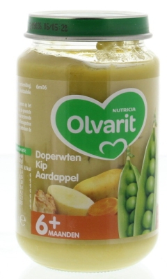 Foto van Olvarit 6m06 doperwten kip aardappel 6 x 200g via drogist
