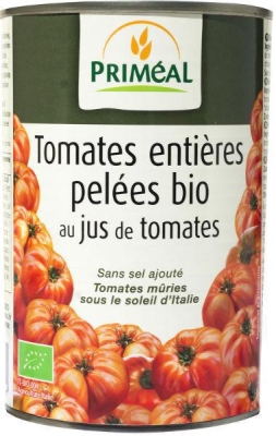 Primeal gepelde tomaten zonder zout 400g  drogist