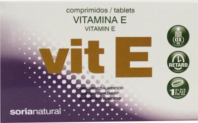 Foto van Soria natural vitamine e retard 12 mg 48tb via drogist