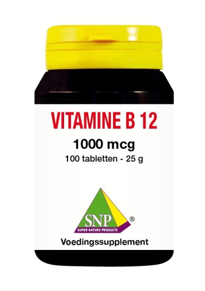 Foto van Snp vitamine b12 1000 mcg 100tb via drogist