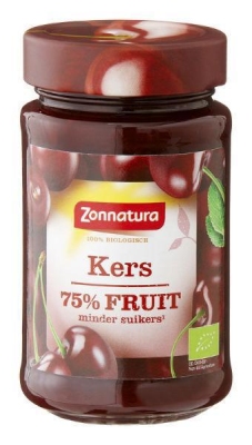Foto van Zonnatura fruitspread kers 75% 250g via drogist