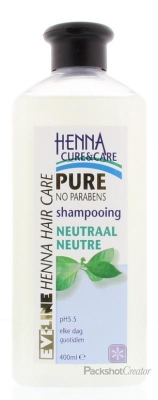Foto van Evi line shampoo pure no parabens neutraal 400ml via drogist