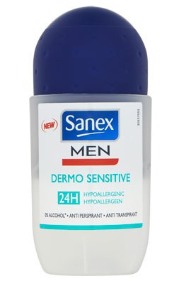 Foto van Sanex deoroller dermo sensitive for men 50ml via drogist