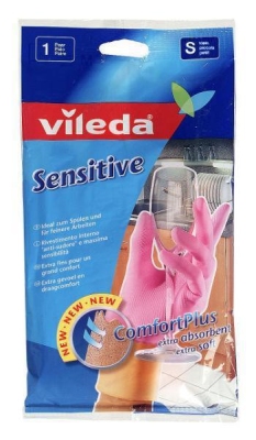 Foto van Vileda handschoen sensitive s 1paar via drogist