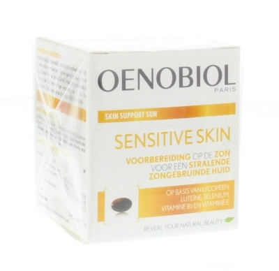 Foto van Oenobiol skin support sun gevoelige huid capsules 30cp via drogist