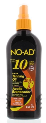 Foto van No-ad hawaiian tanning oil spray spf10 250ml via drogist
