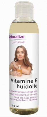 Foto van Naturalize vitamine e huidolie 150ml via drogist