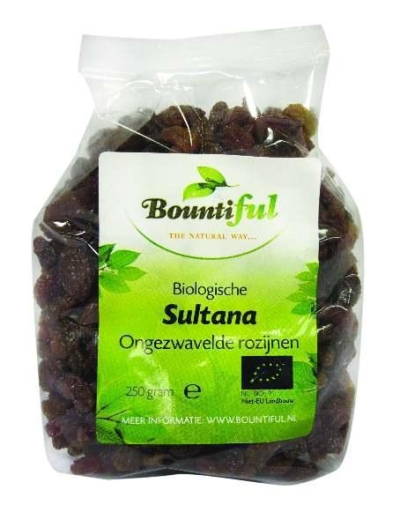 Foto van Bountiful sultana rozijnen bio 250g via drogist