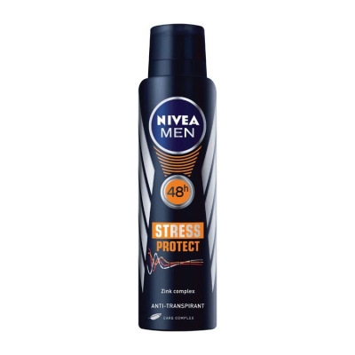 Foto van Nivea deospray for men stress protect 150ml via drogist