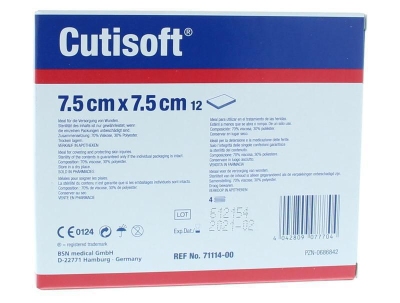 Cutisoft vliescompres steriel 7.5 x 7.5 cm 12  drogist