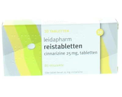 Leidapharm reistablet cinnarizine 25 mg 10tab  drogist