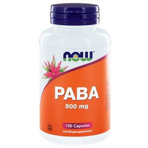 Foto van Now paba 500mg 100 capsule via drogist