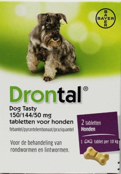 Foto van Drontal dog flavour ontworming 2st via drogist