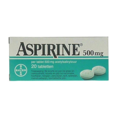 Aspirine 500mg # 20tab  drogist